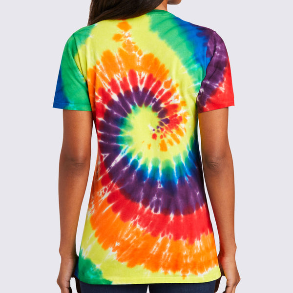 Sexy Dance Womens T Shirts Tie Dye Printed V Neck Tee Loose
