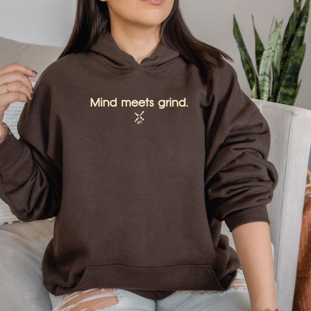 Mind Meets Grind Core Fleece Pullover Hooded Sweatshirt