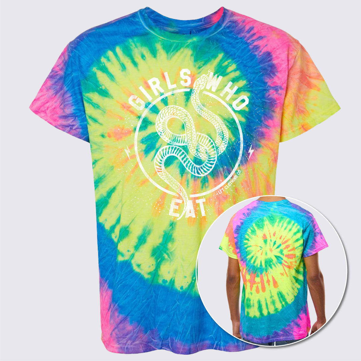 Girls Who Eat Multi-Color Tie-Dyed T-Shirt - The LFT Clothing Company
