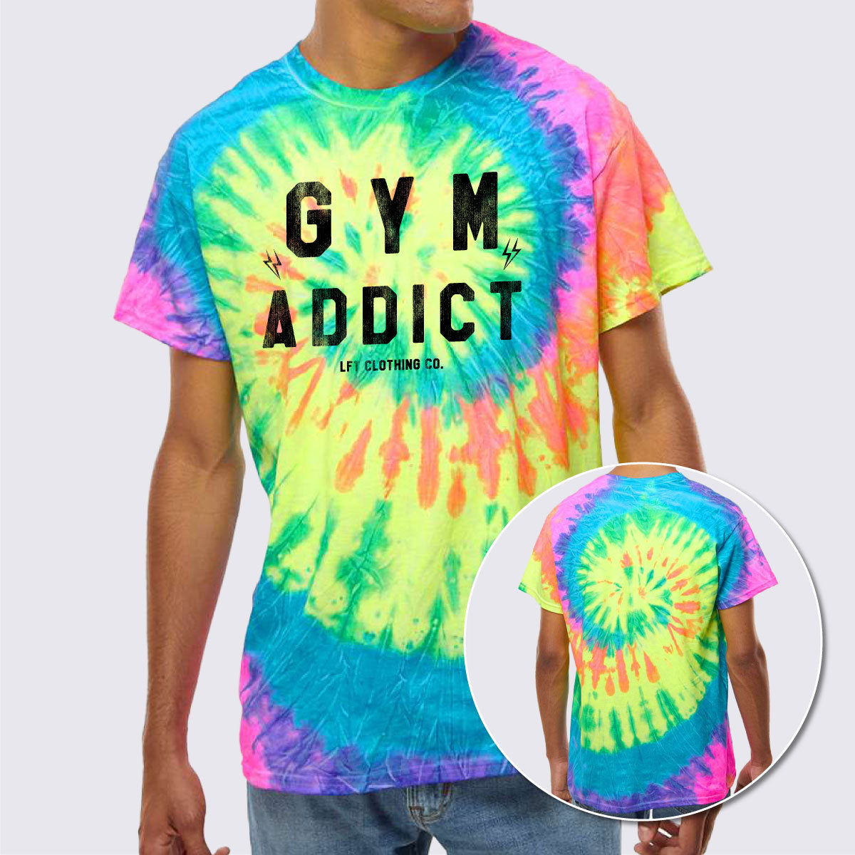 Addict Multi-Color Tie-Dyed T-Shirt - Clothing Company