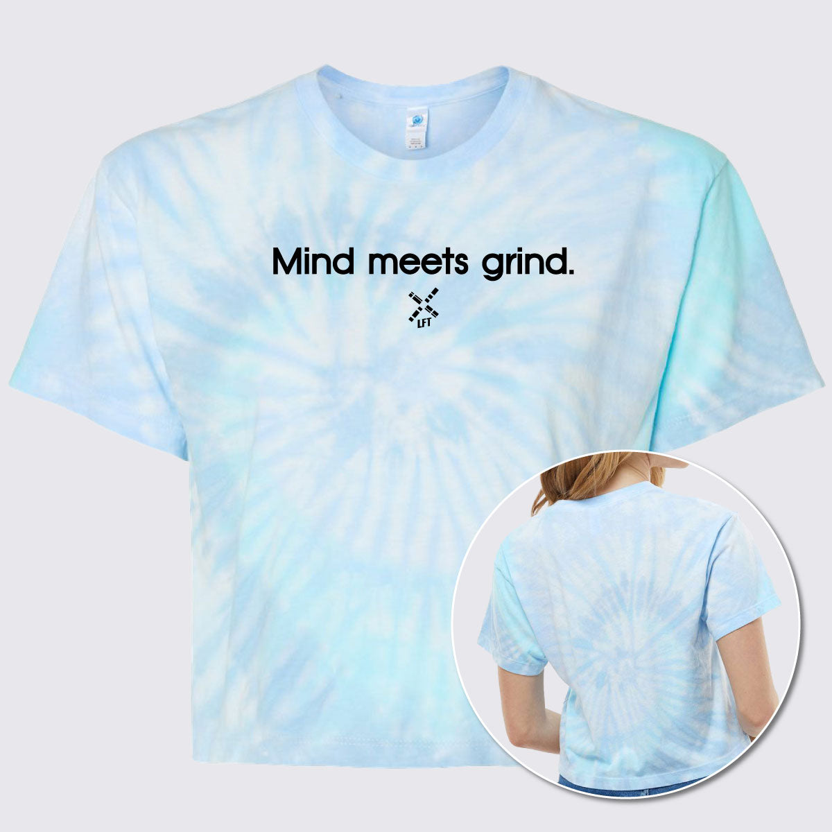 Mind Meets Grind Women’s Tie-Dyed Crop T-Shirt