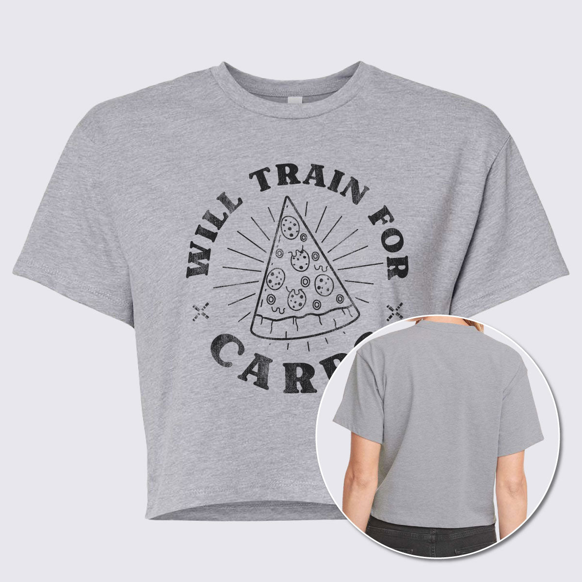 Will Train for Carbs Women’s Ideal Crop Tee