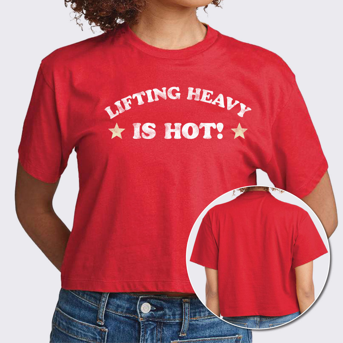 Lifting Heavy is Hot Women’s Ideal Crop Tee