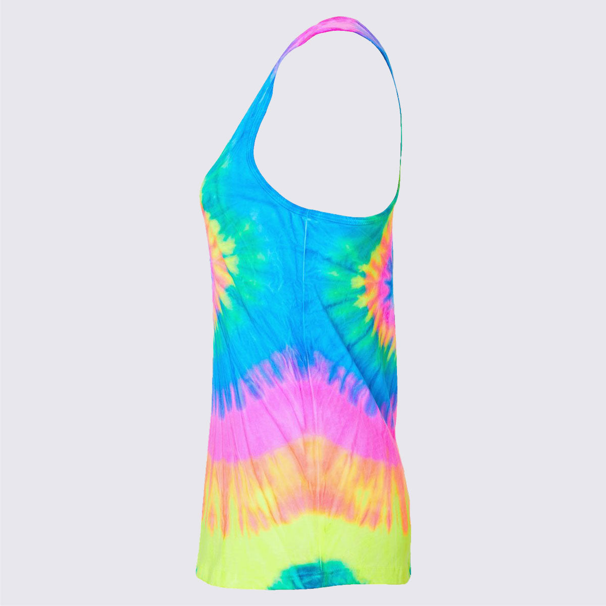 Weed Be Workout Friends Tie-Dyed Racerback Tank Top