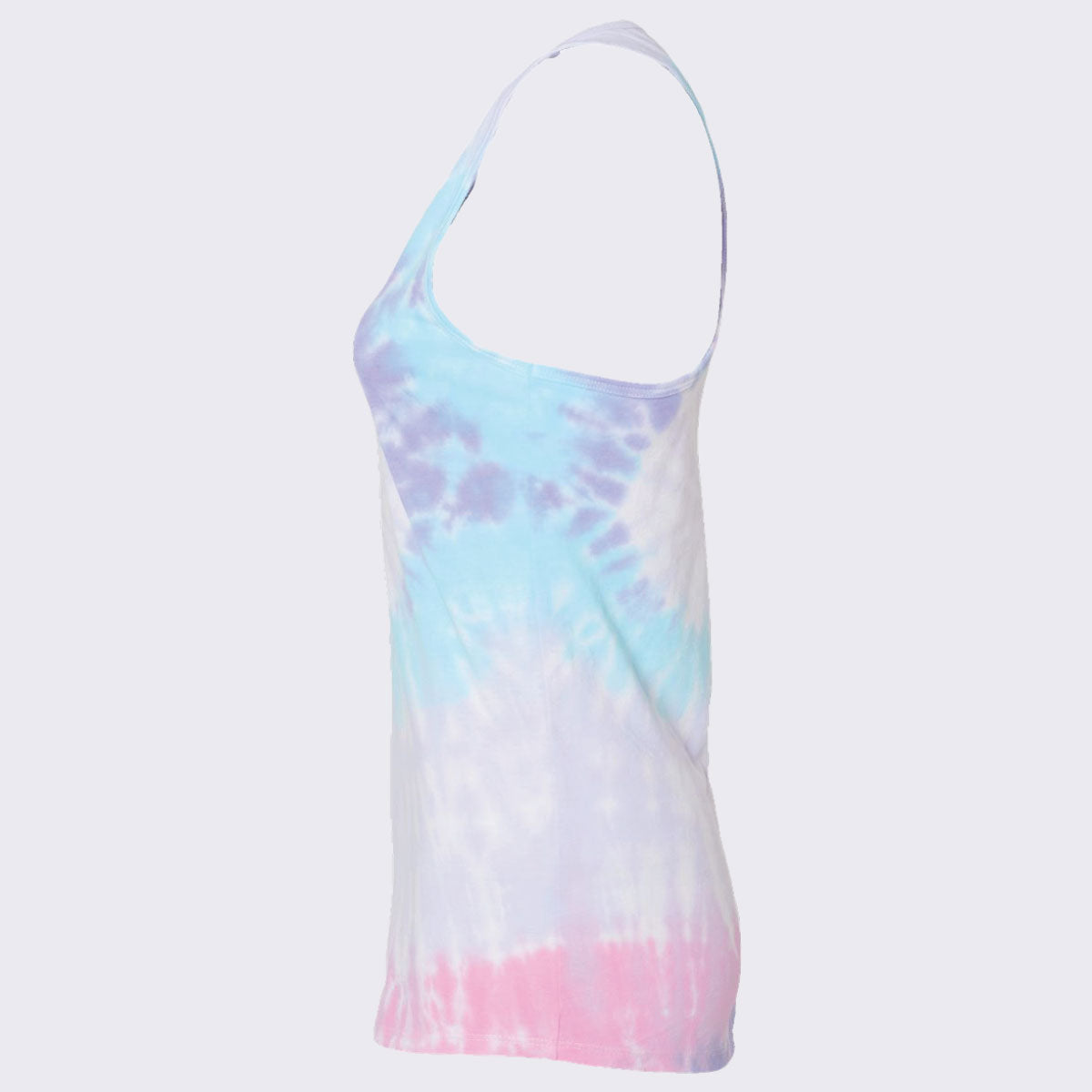 Lifting Makes Me Happy Tie-Dyed Racerback Tank Top