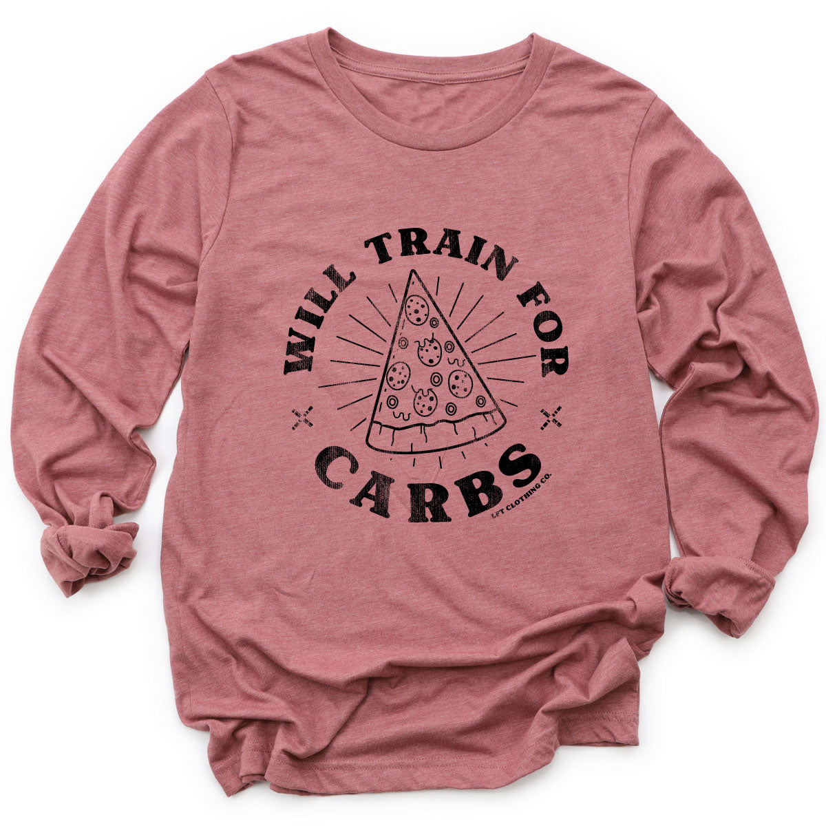 Will Train for Carbs Unisex Jersey Long-Sleeve Tee