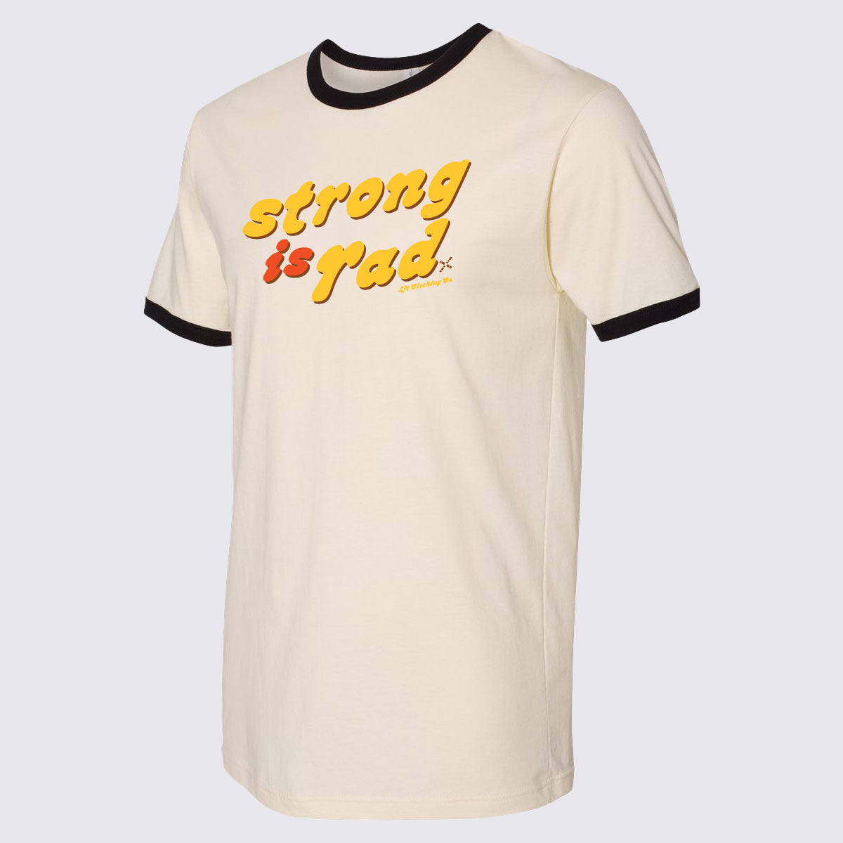 Strong is Rad Unisex Fine Jersey Ringer Tee - The LFT Clothing Company