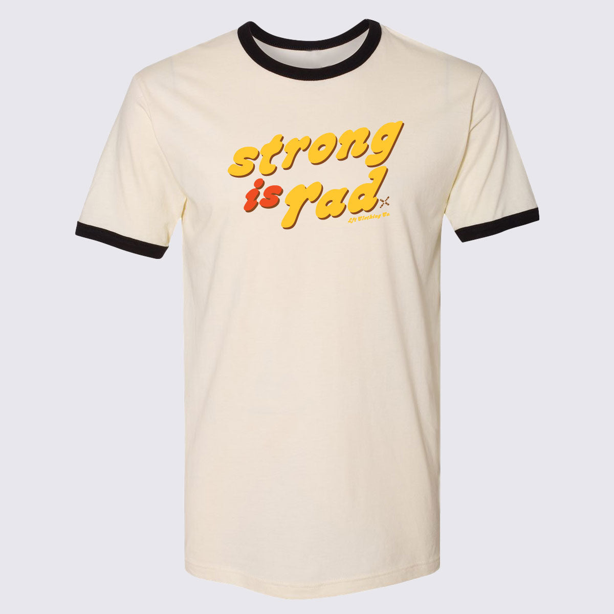 Strong is Rad Unisex Fine Jersey Ringer Tee