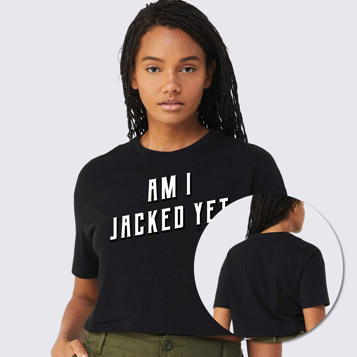 Am I Jacked Yet Oversized Crop Tee - The LFT Clothing Company