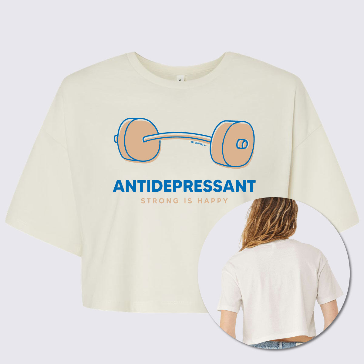 Antidepressant Oversized Crop Tee