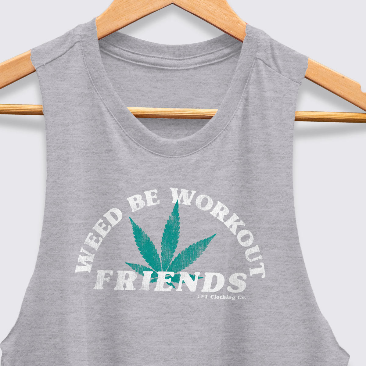 Weed Be Workout Friends Racerback Crop Tank