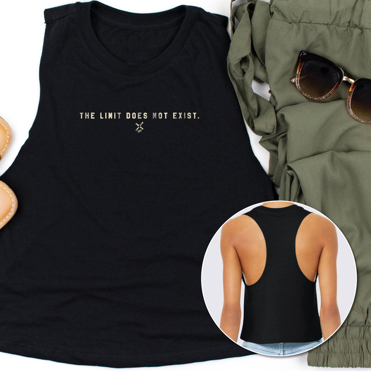 The Limit Does Not Exist Racerback Crop Tank