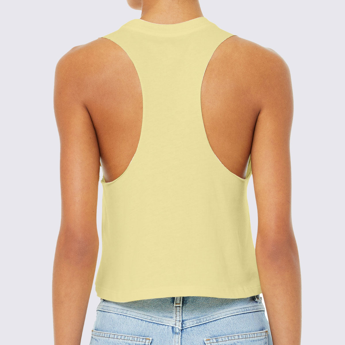 WOMEN'S RIBBED RACER BACK CROPPED TANK TOP