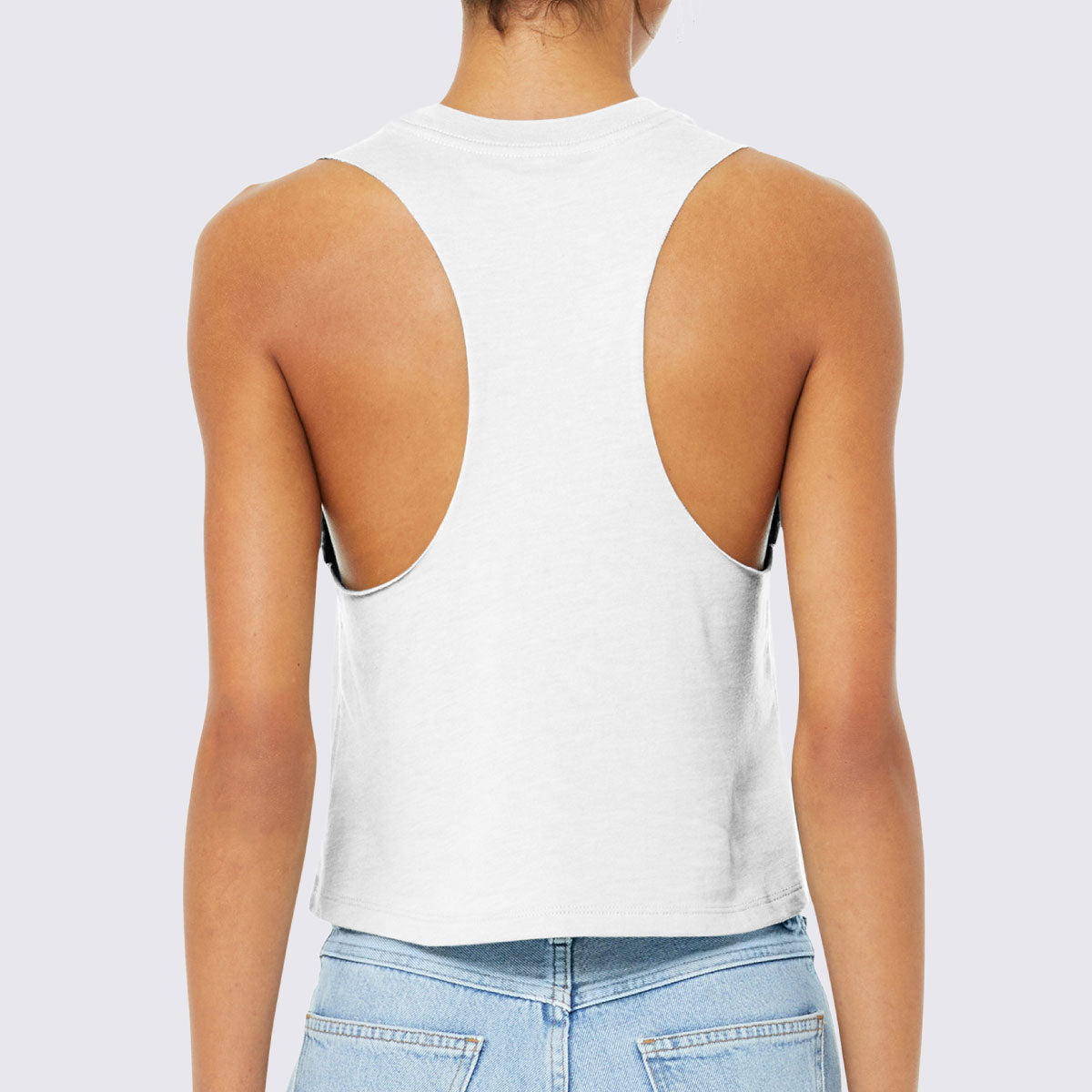 I Can. I Will. End of Story. Cropped Racerback Tank