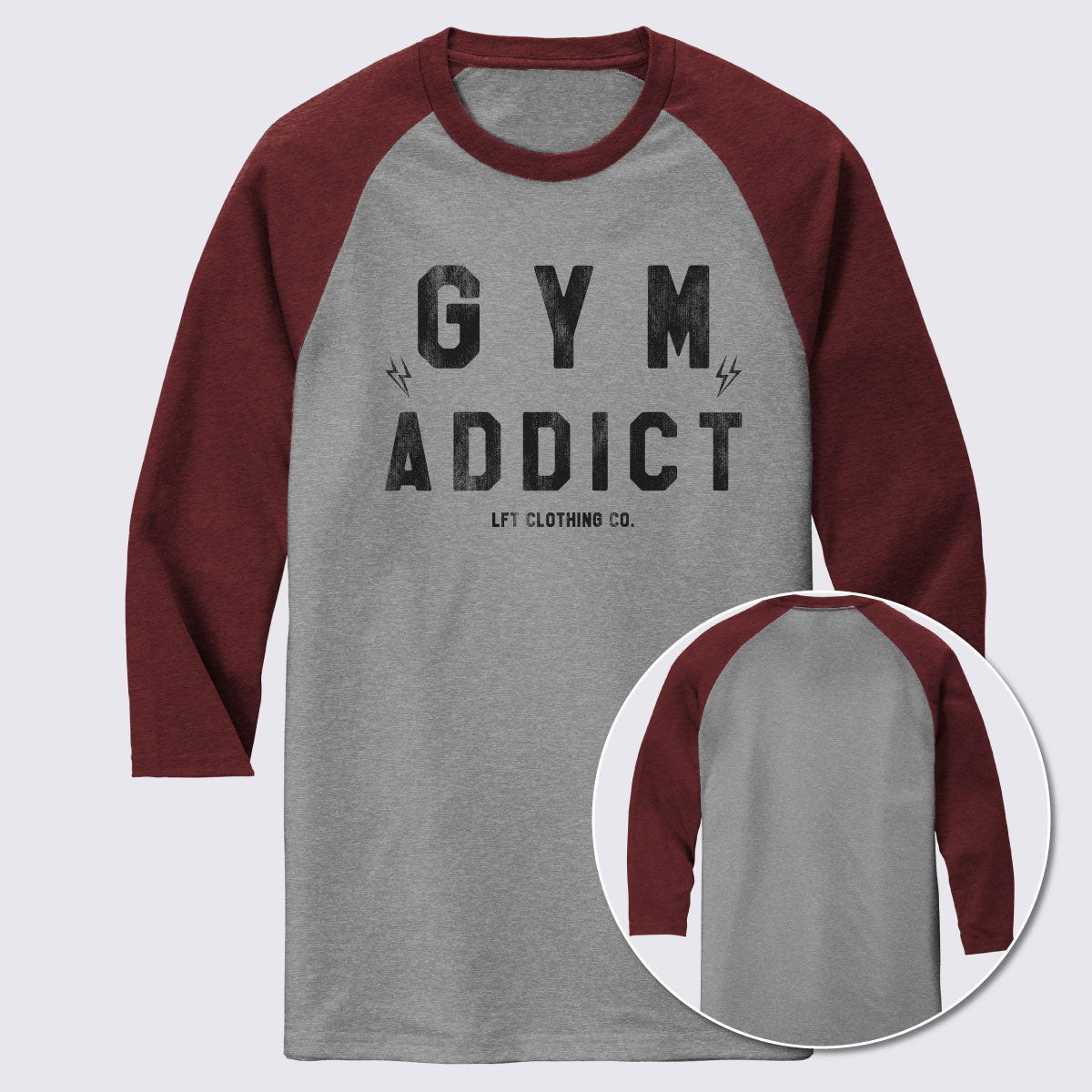 Gym Addict Perfect Tri® 3/4-Sleeve Raglan