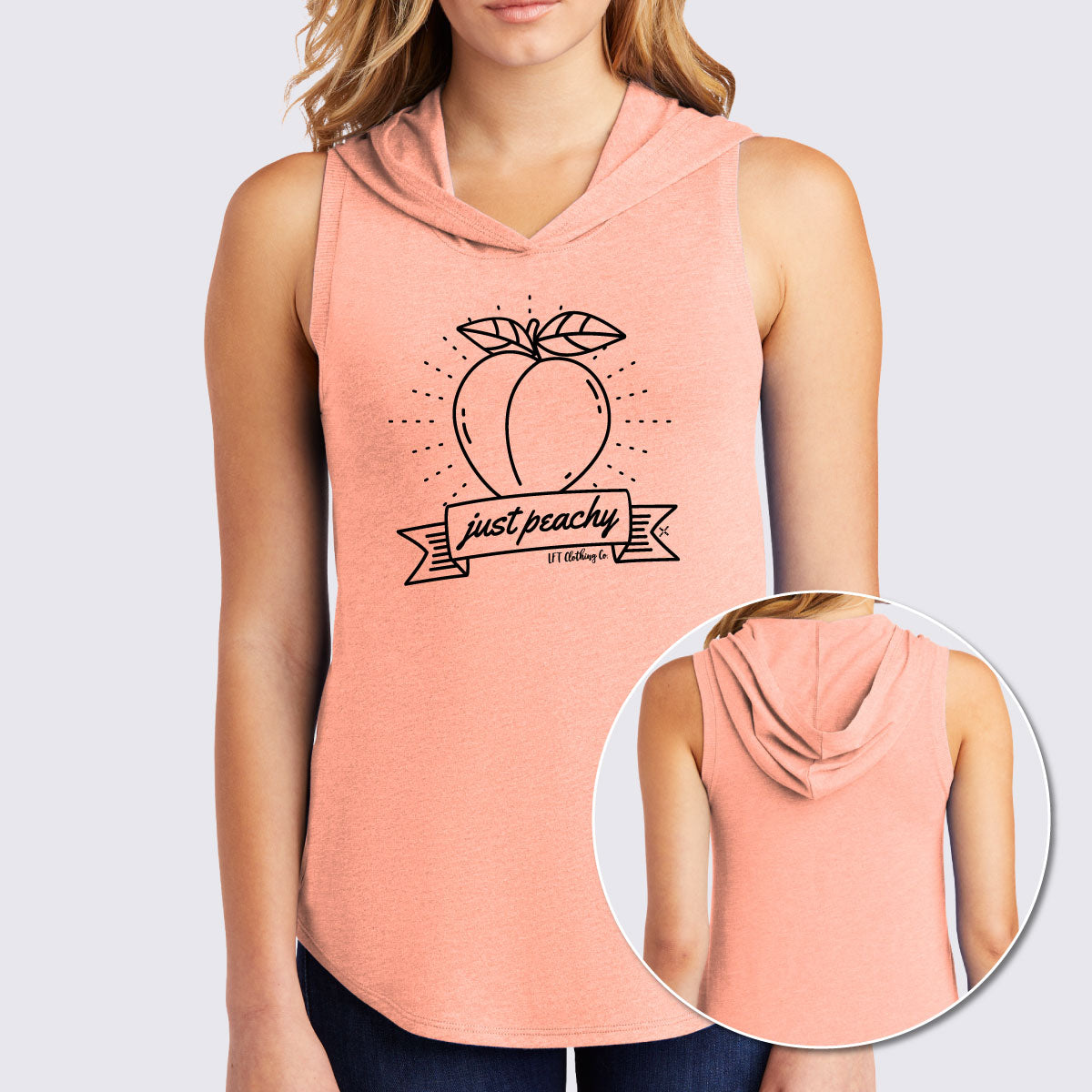 Just Peachy Perfect Tri™ Sleeveless Hoodie