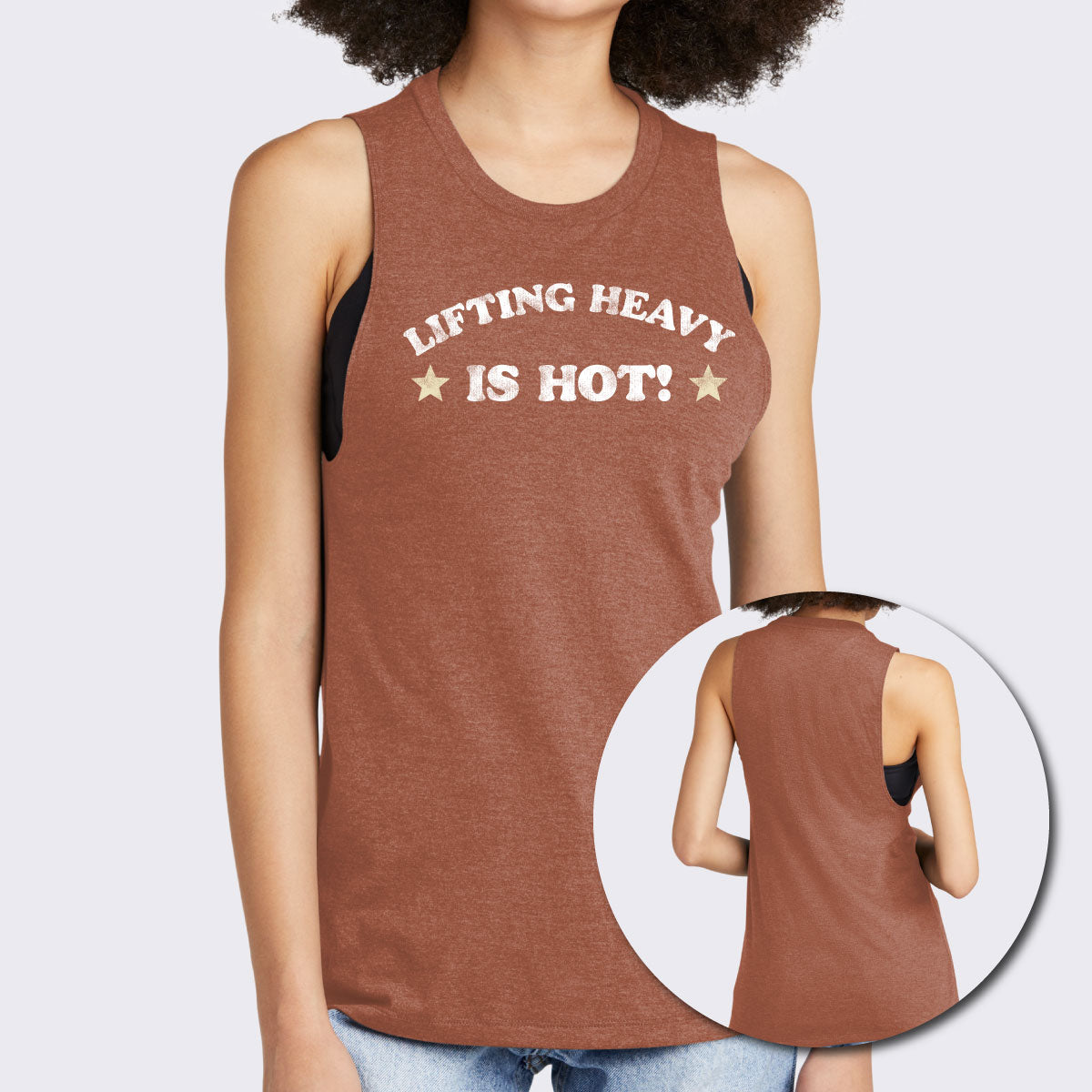 Lifting Heavy is Hot Women’s Perfect Tri® Muscle Tank
