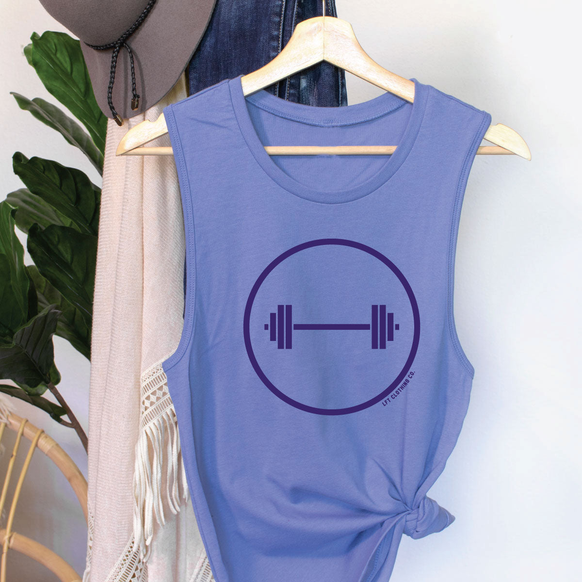 Barbell Circle Women’s Fitted V.I.T.™ Festival Tank