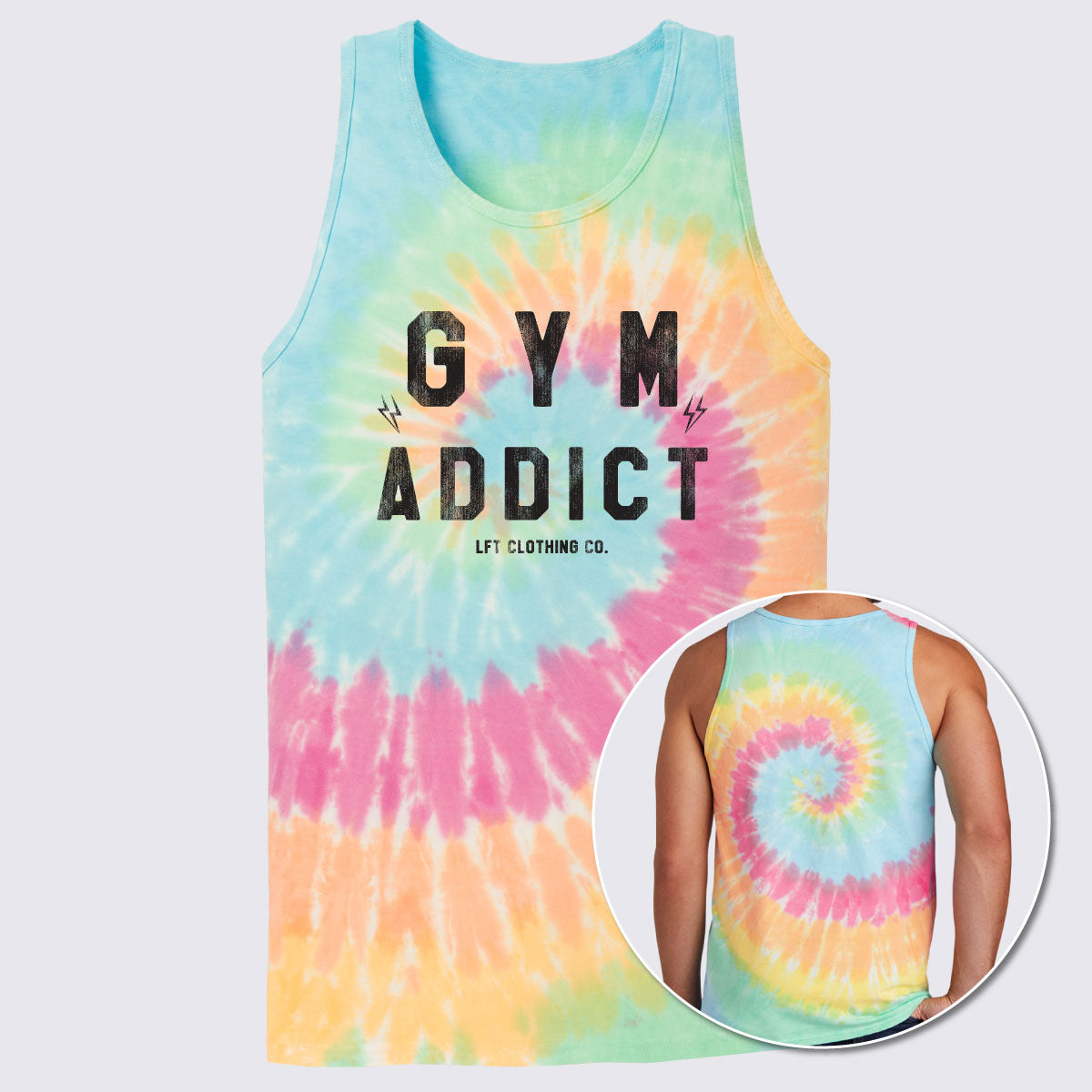 Gym Addict Unisex Tie-Dye Tank Top