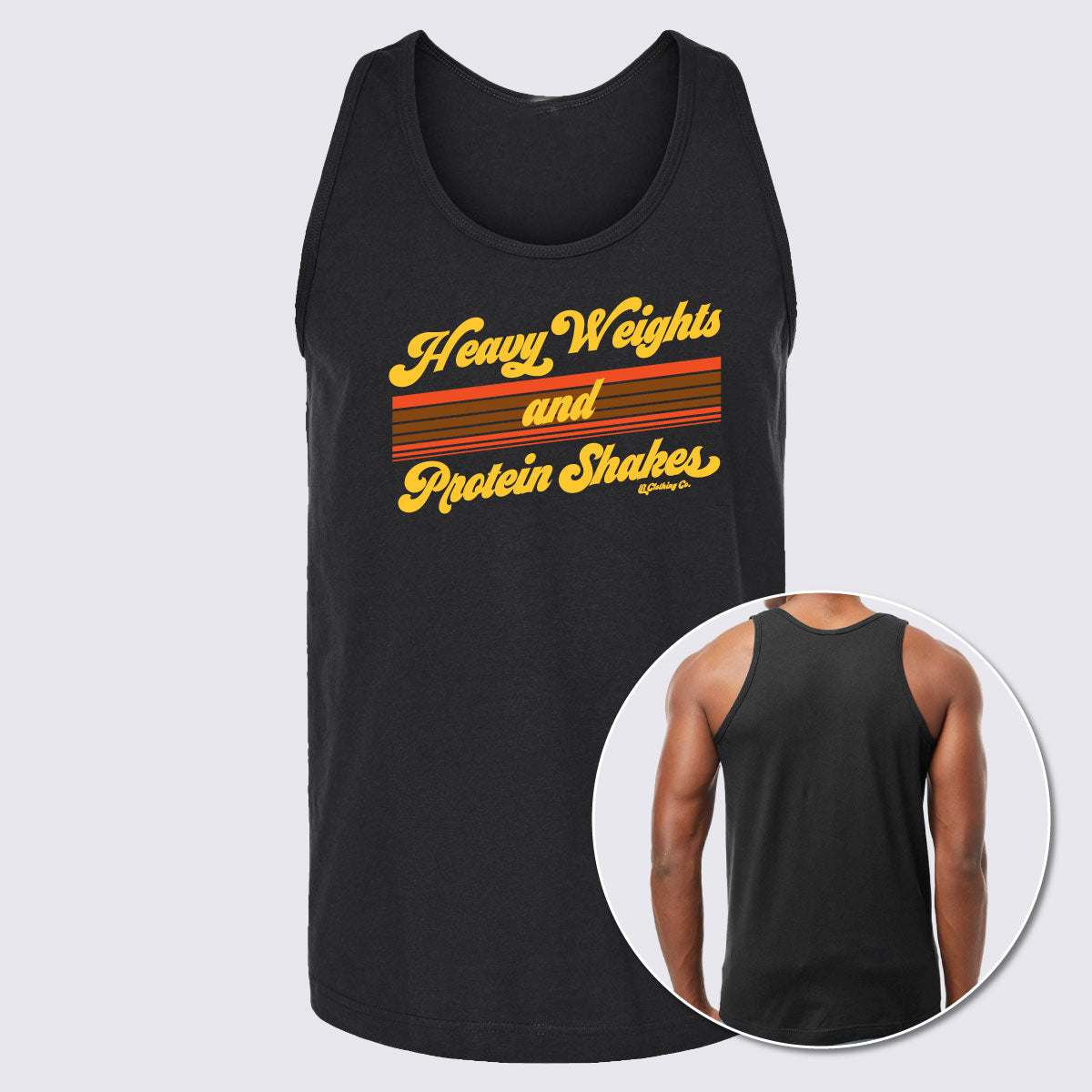 Heavy Weights &amp; Protein Shakes Unisex Fine Jersey Tank Top