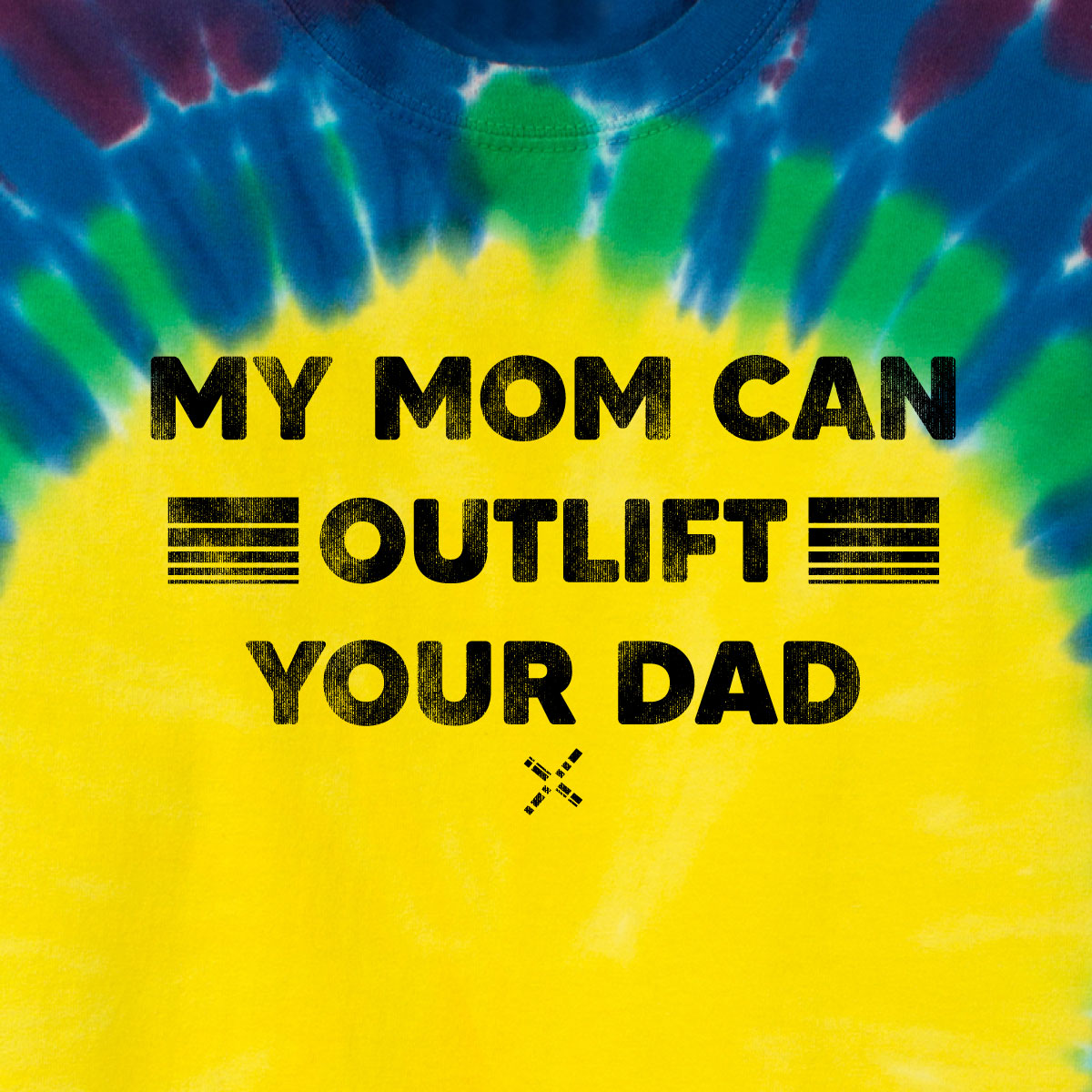 My Mom Can Outlift Your Dad Youth Window Tie-Dye Tee