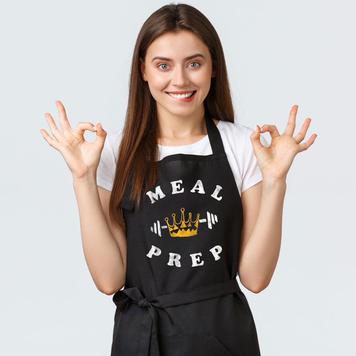 Meal Prep Queen Full-Length Apron with Pockets