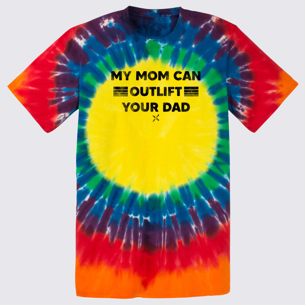 My Mom Can Outlift Your Dad Youth Window Tie-Dye Tee