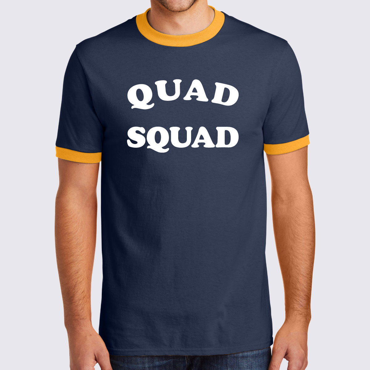 Quad Squad Unisex Core Cotton Ringer Tee
